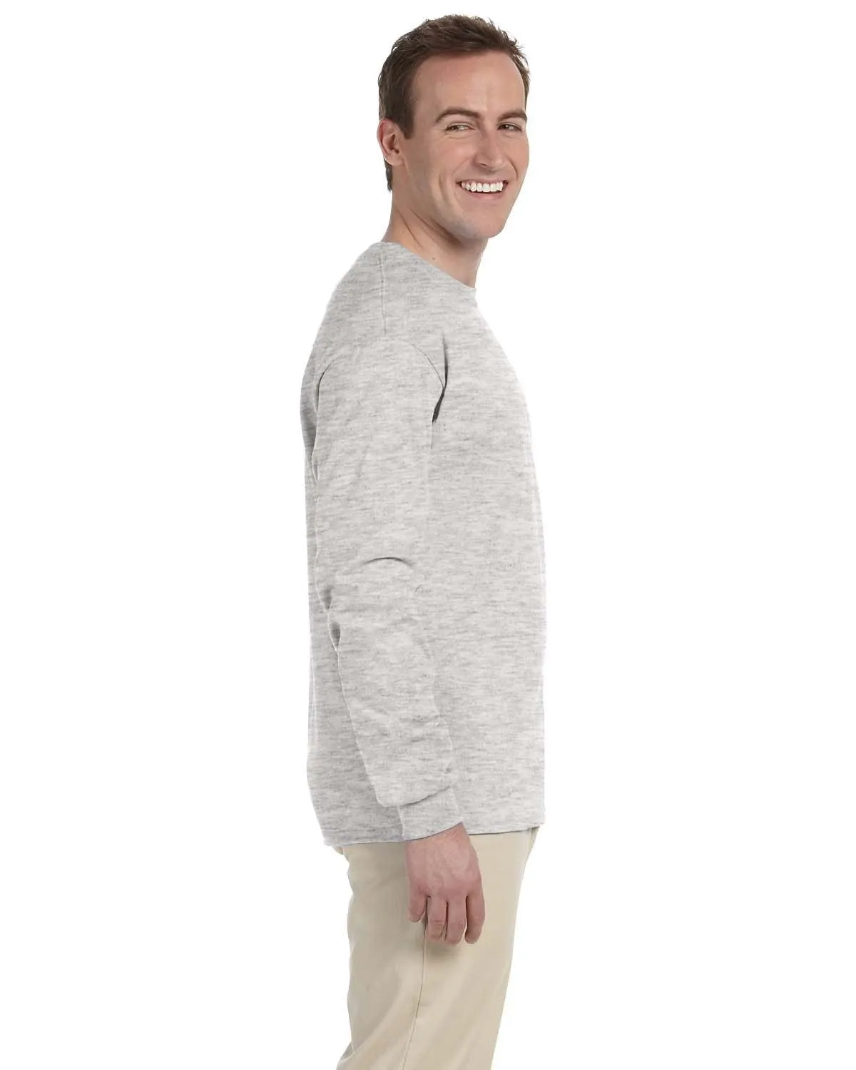 Fruit of the Loom Lightweight Long Sleeve T-Shirt | Ash