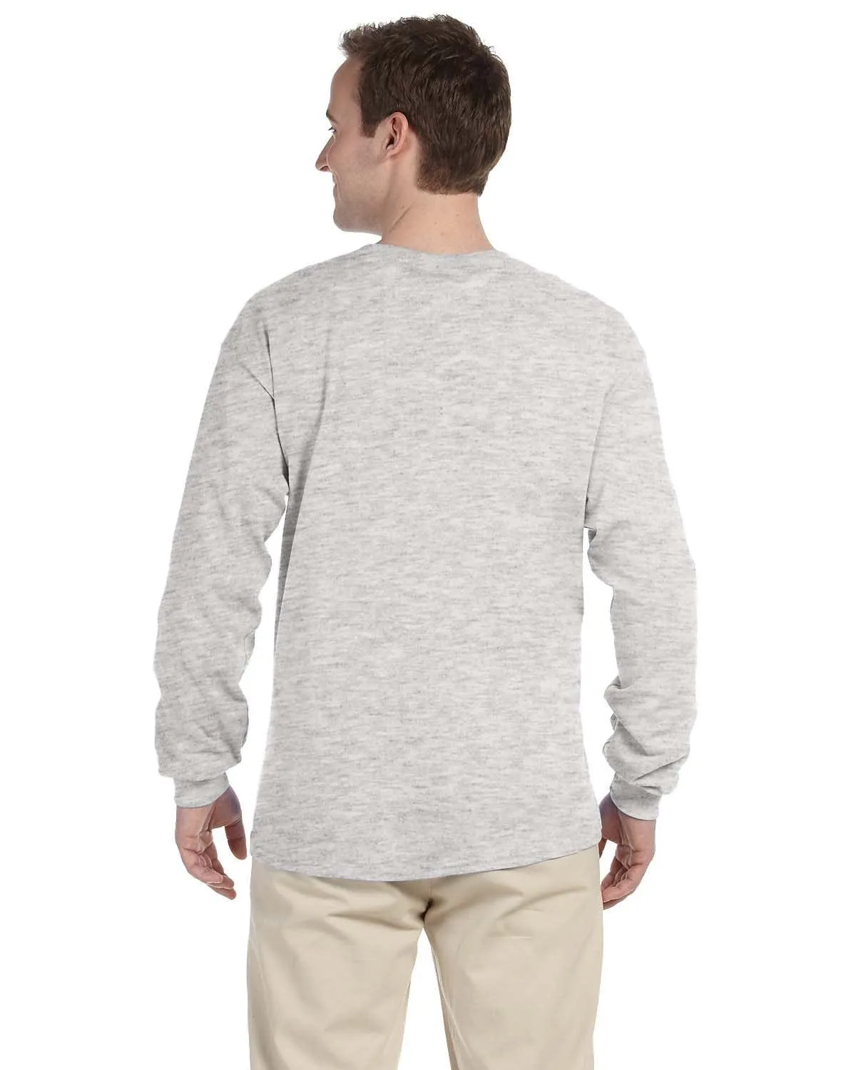 Fruit of the Loom Lightweight Long Sleeve T-Shirt | Ash