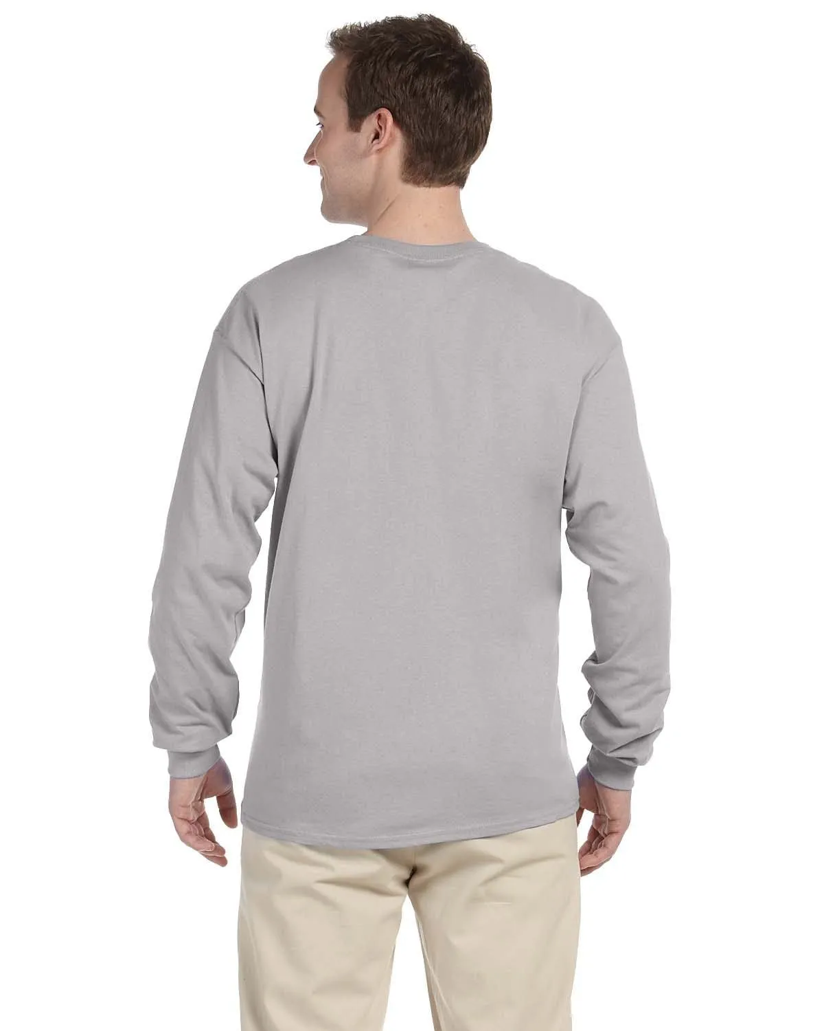 Fruit of the Loom Lightweight Long Sleeve T-Shirt | Silver