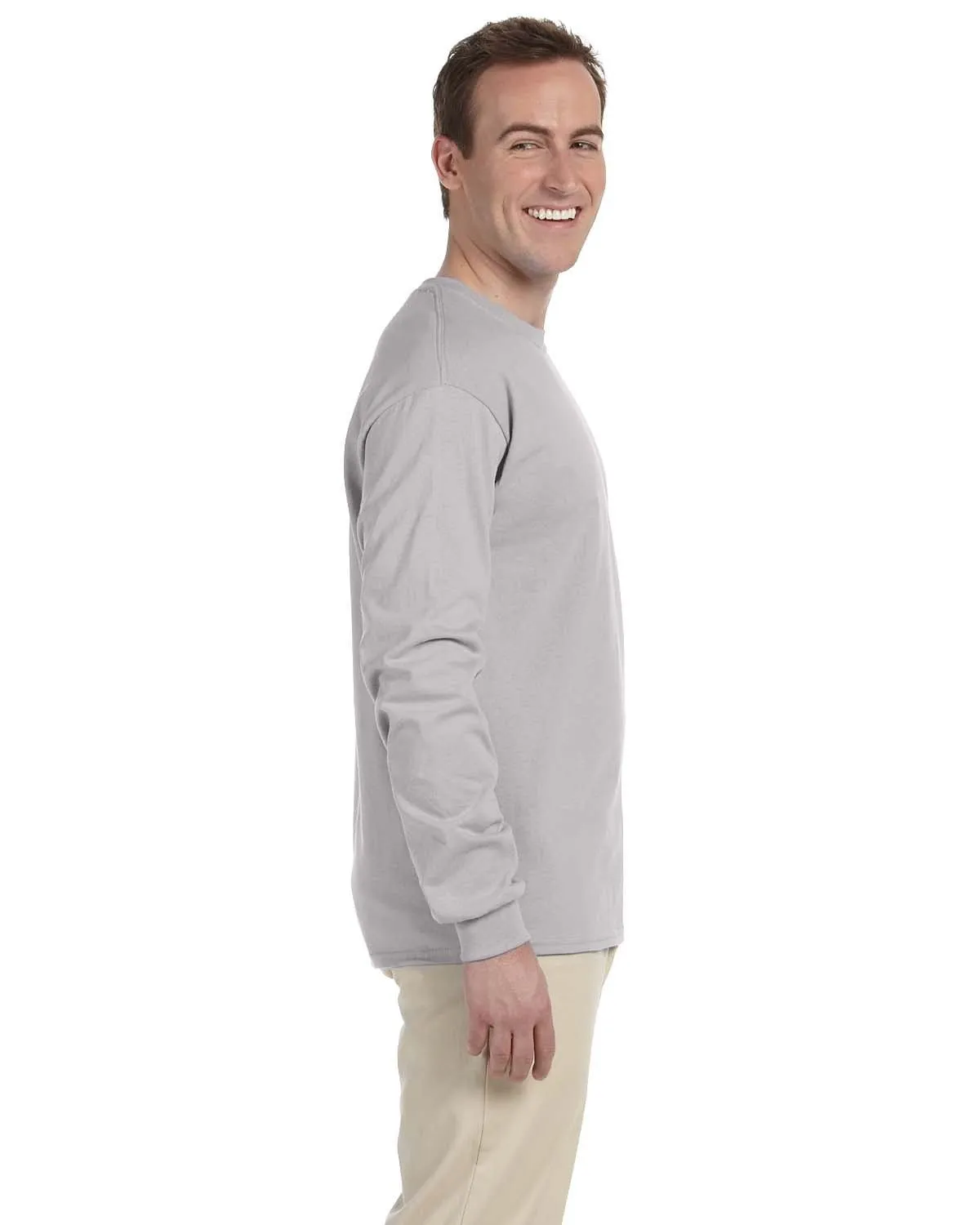Fruit of the Loom Lightweight Long Sleeve T-Shirt | Silver