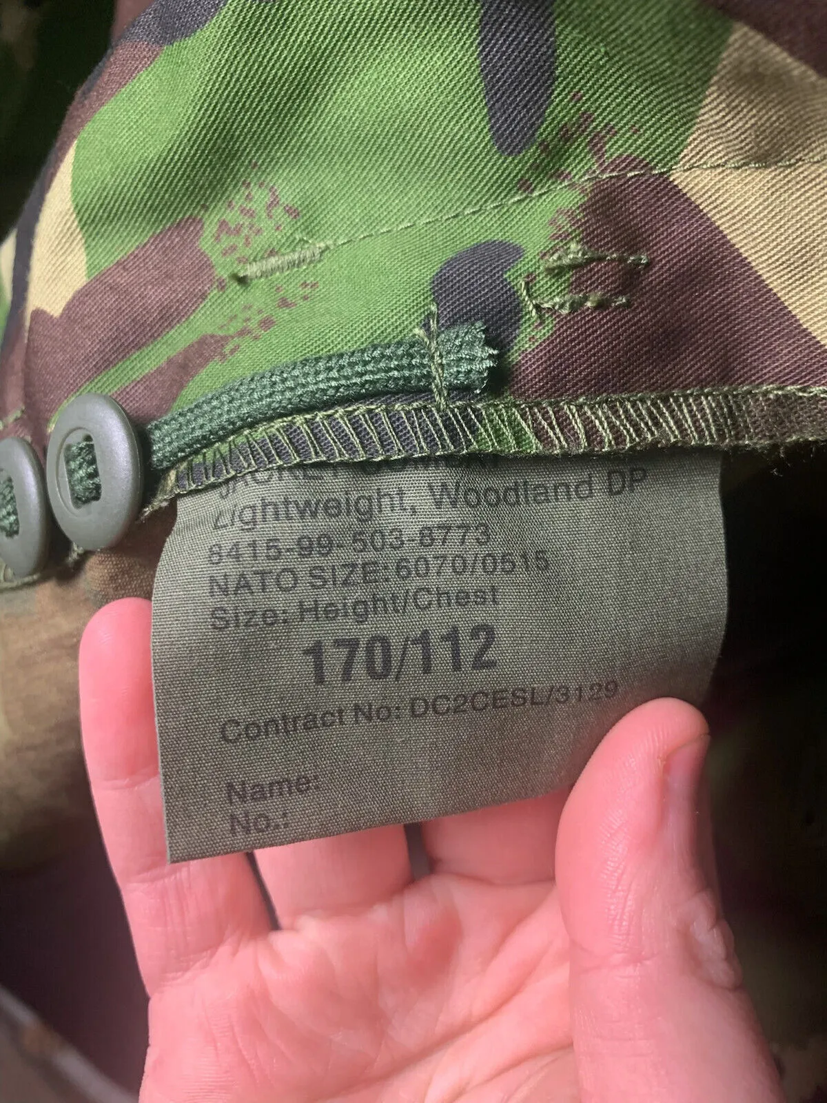 Genuine British Army DPM Camo Lightweight Combat Jacket - 170/112
