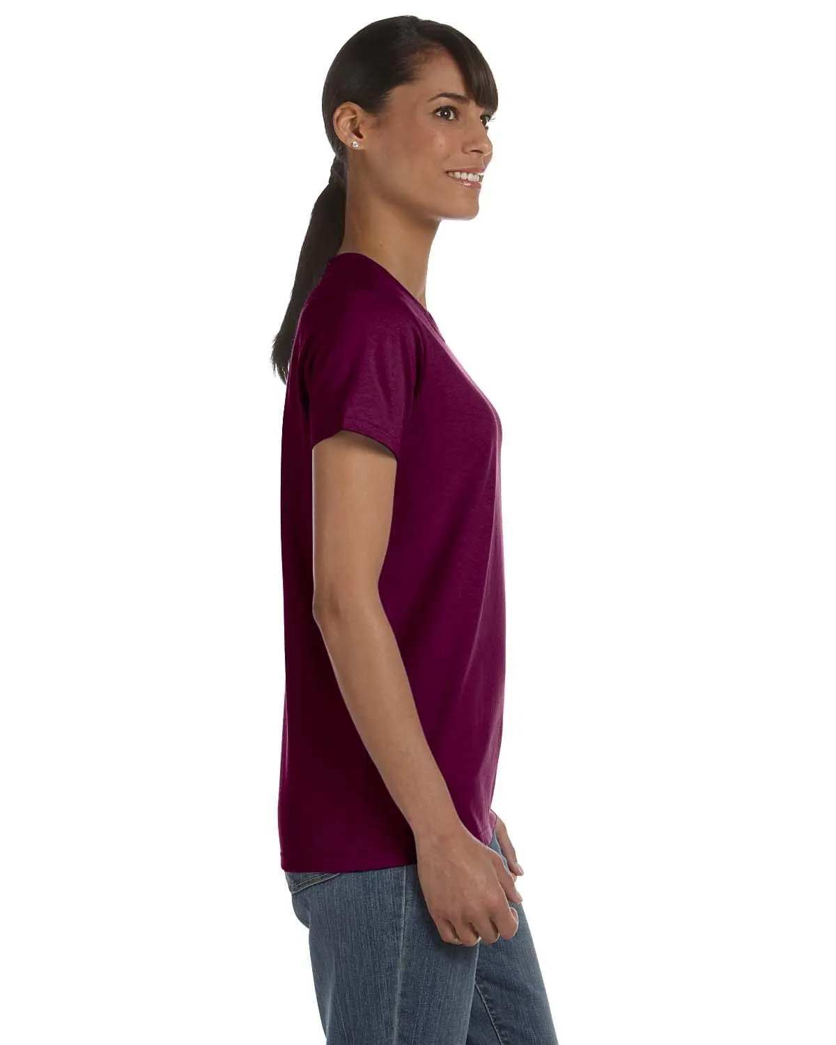 Gildan Ladies Lightweight 100% Cotton T-Shirt | Maroon
