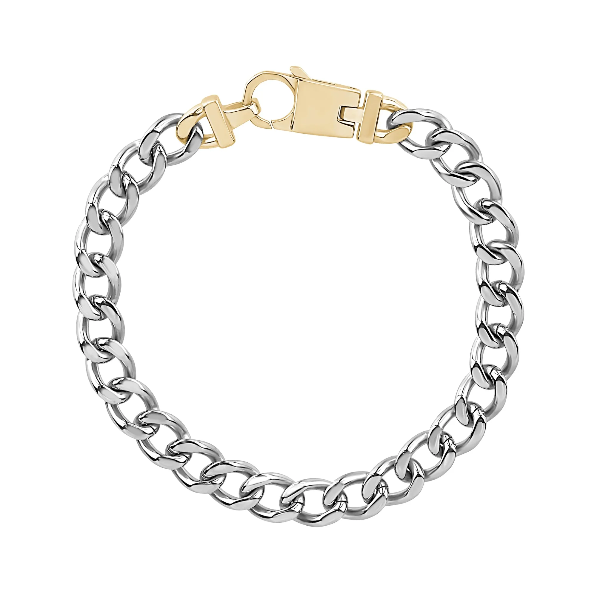 Gold Clasp Cuban Link Bracelet