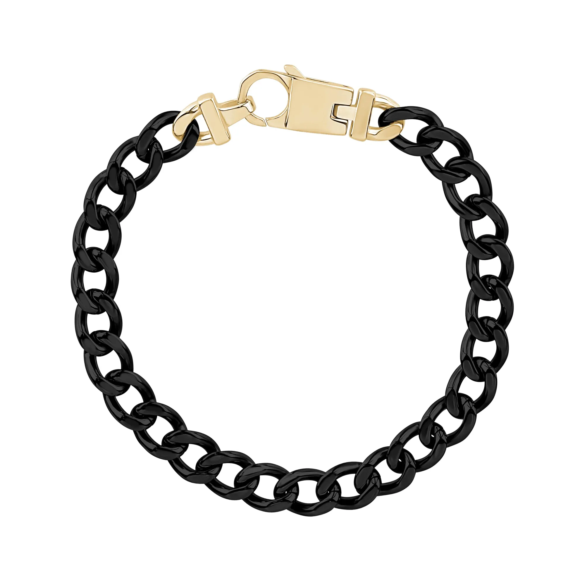 Gold Clasp Cuban Link Bracelet