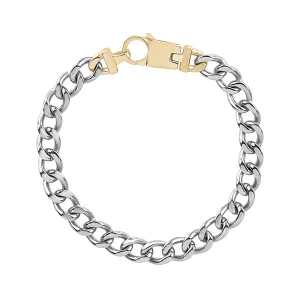 Gold Clasp Cuban Link Bracelet