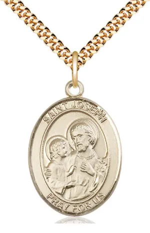 Gold Filled St Joseph Pendant 3/4"