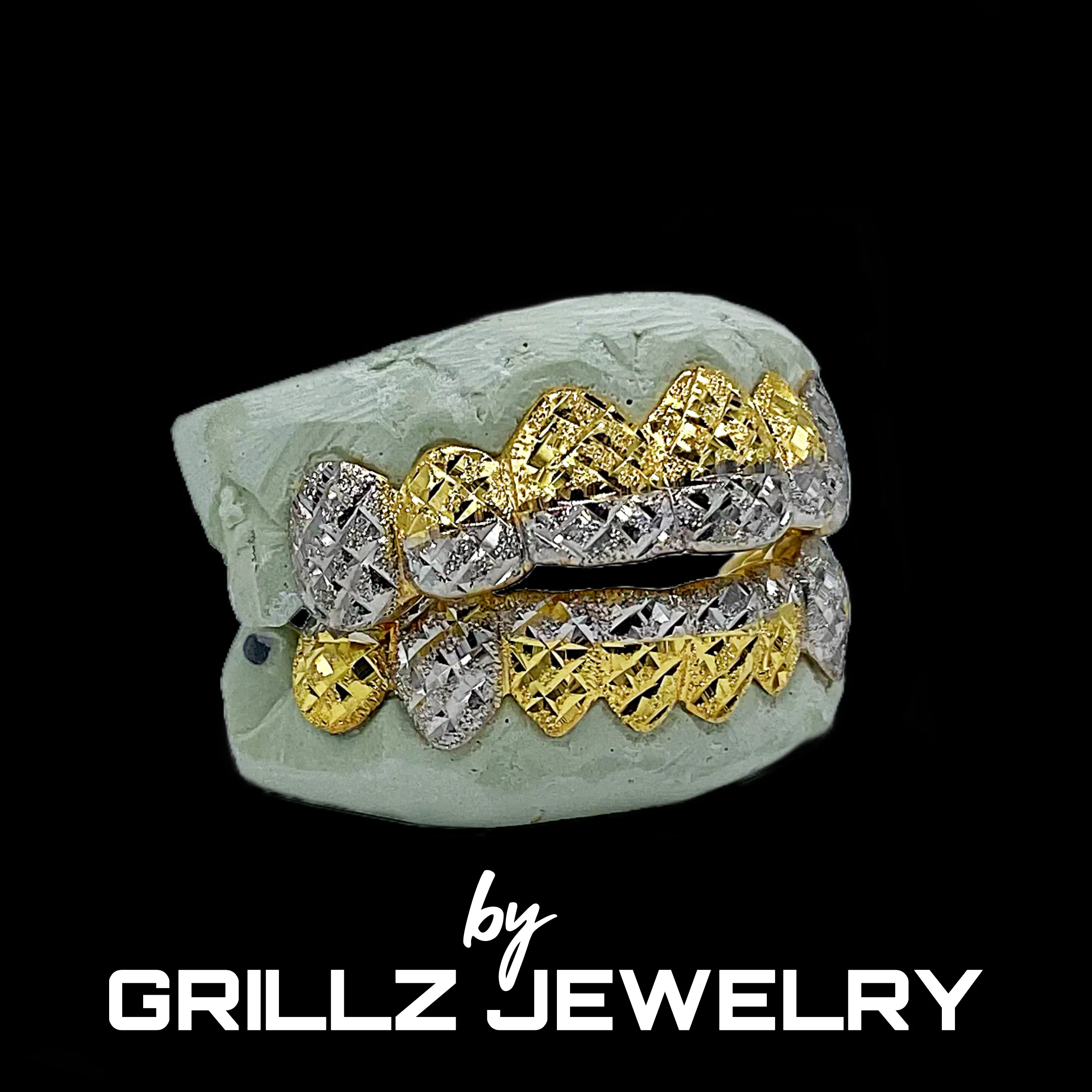 Grillz with shiny two tone colors