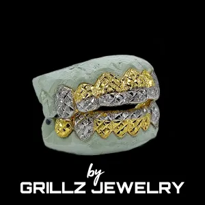 Grillz with shiny two tone colors