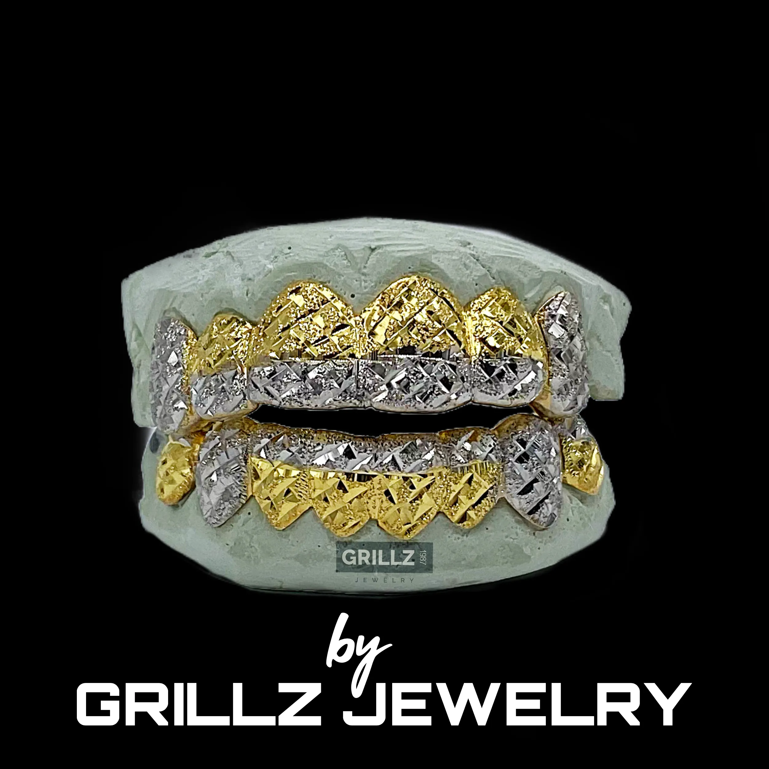 Grillz with shiny two tone colors