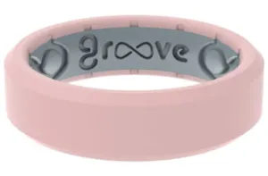 Groove Life Silicone Ring Edge Rose Quartz Thin Ladies Size 8