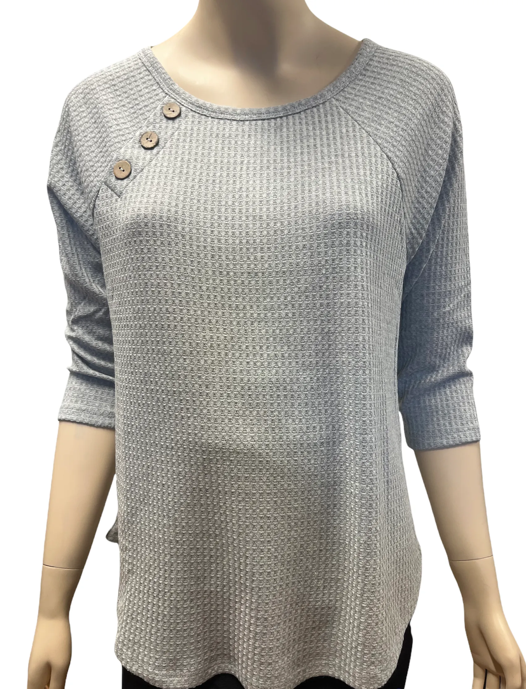 Gwyneth Button Accent Top