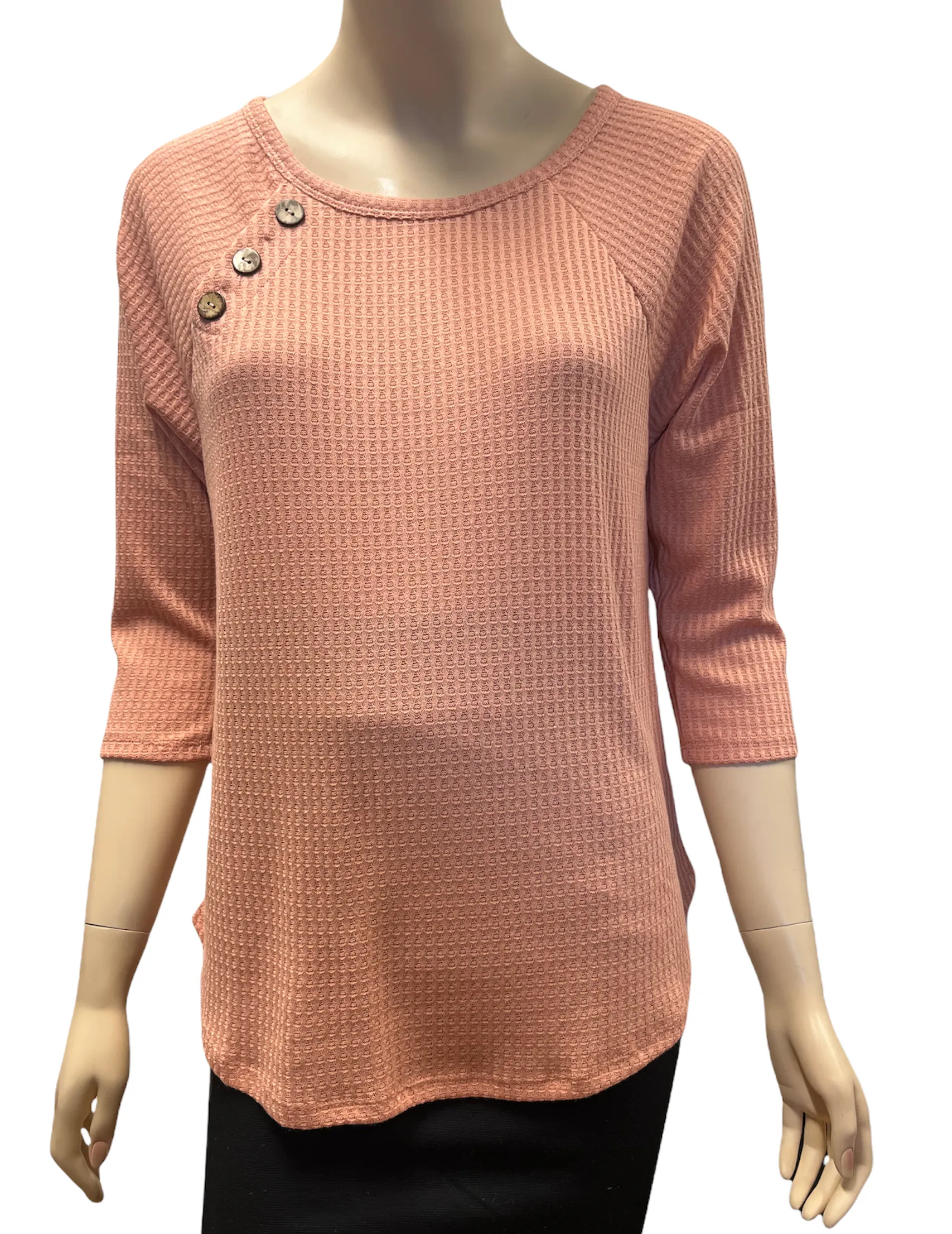 Gwyneth Button Accent Top