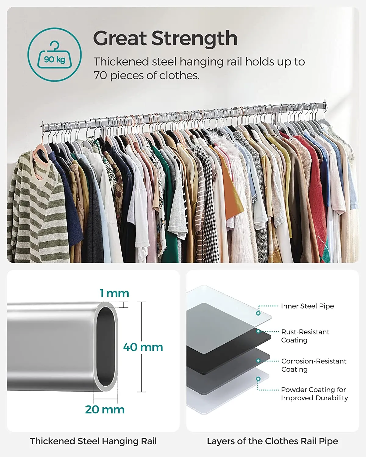 Heavy Duty Metal Garment Rack
