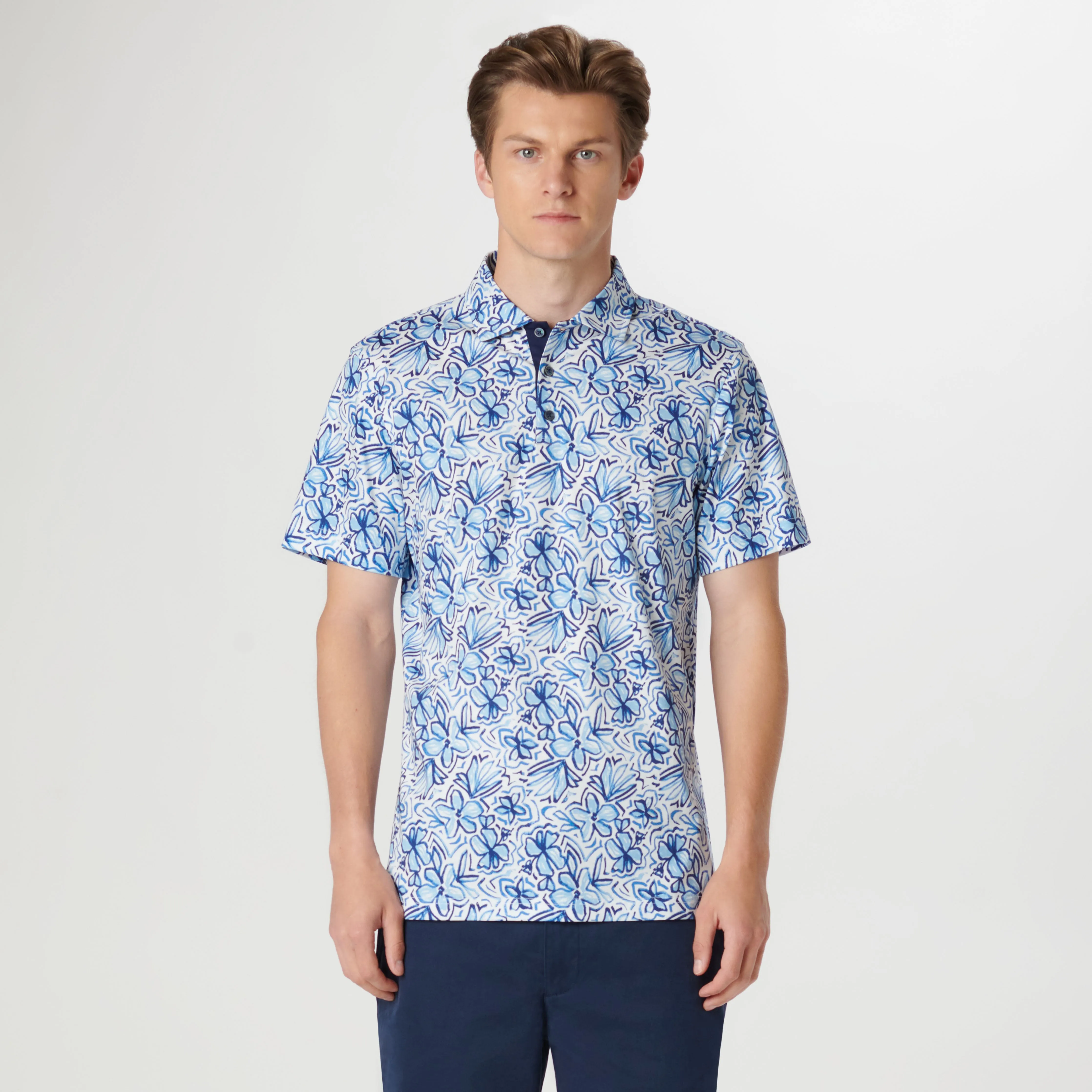 Hendrix Floral Print Polo