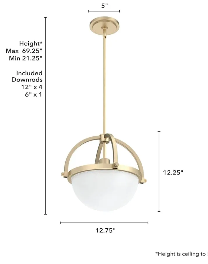 HUNTER Fan Company 19234 Wedgefield Pendant Light, Alturas Gold