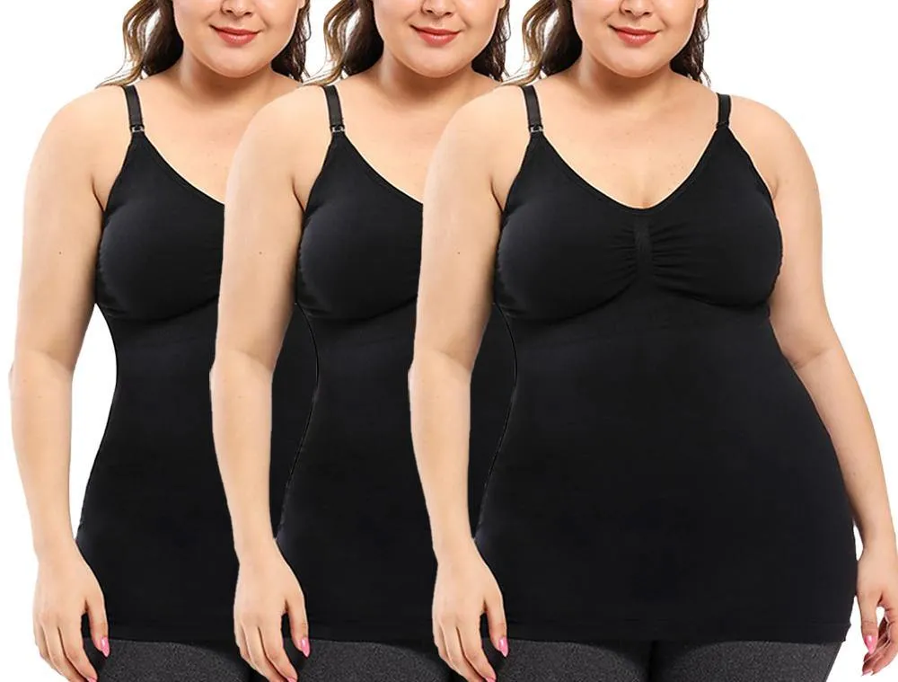 iLoveSIA 3PACK Wireless stretch breathable Nursing Tank Top underwear