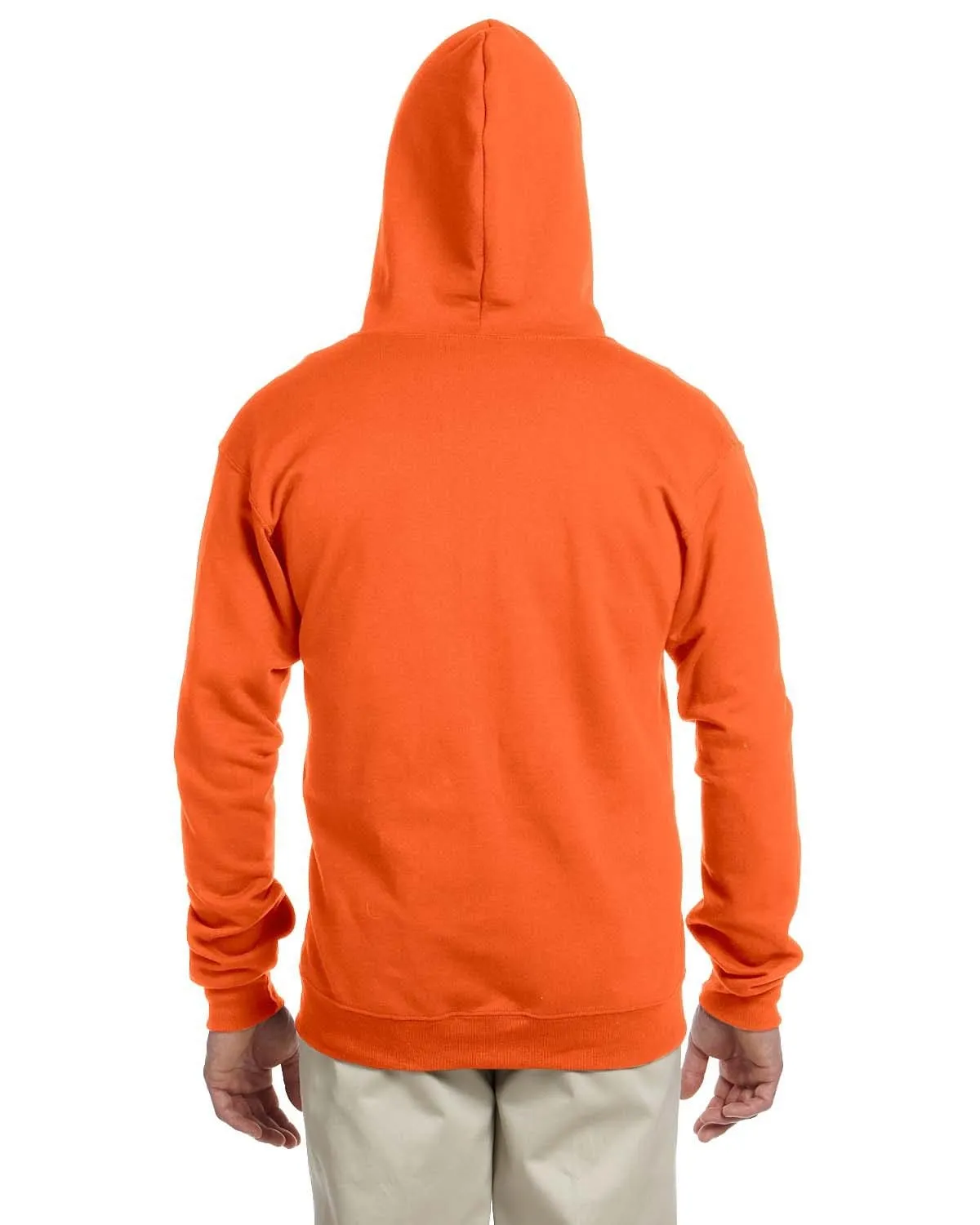 Jerzees Lightweight Full-Zip Hooded Sweatshirt | Safety Orange