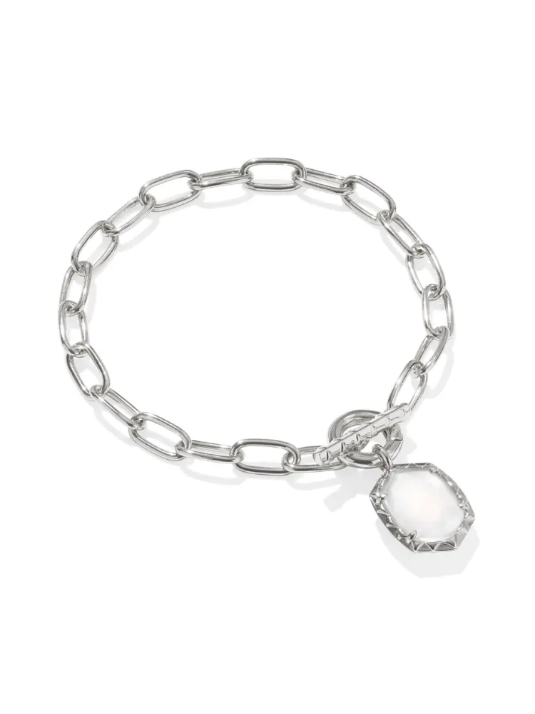 Kendra Scott Daphne Link & Chain Bracelet - Silver & Ivory MOP