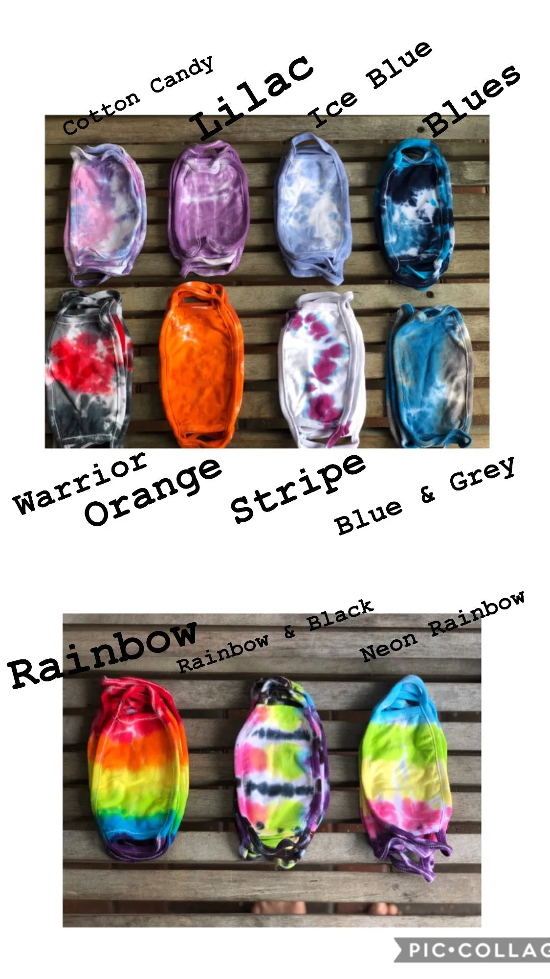 Kids Tie Dye Masks