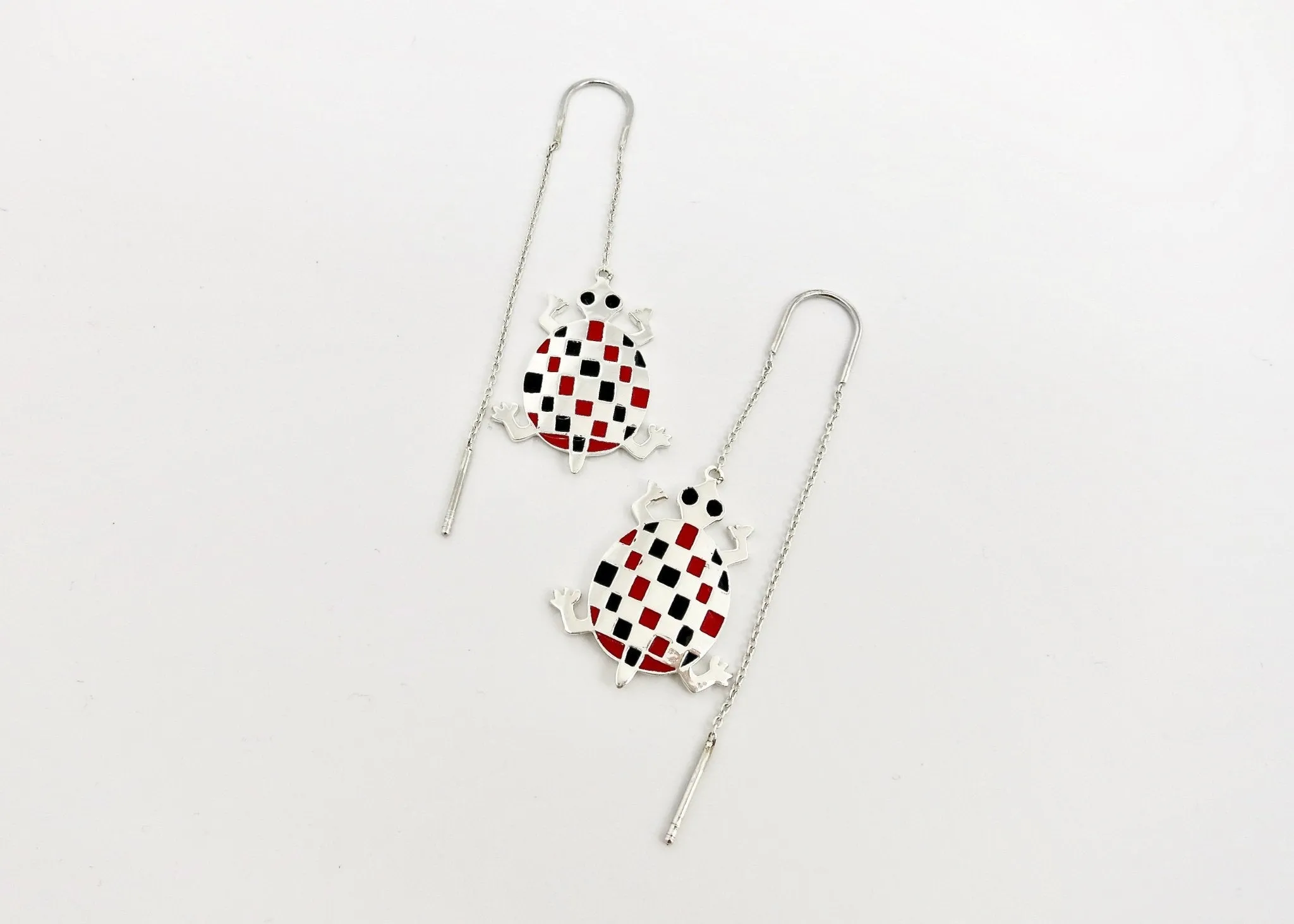 'Kurma' tortoise threader earrings
