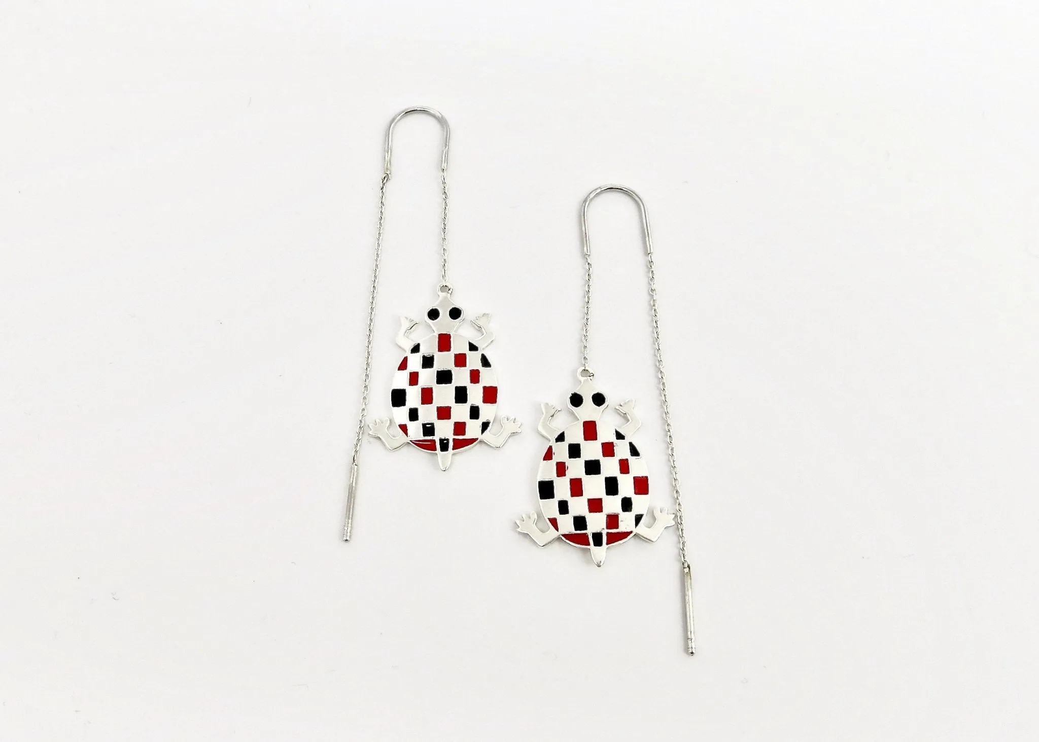'Kurma' tortoise threader earrings