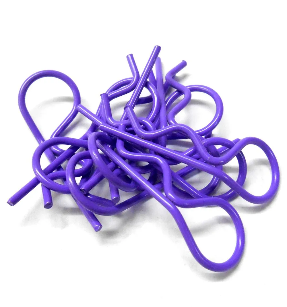 L11603L Purple Large 35mm Long Body Cover Post R Clips Pins Secure Shell 1/5 1/8