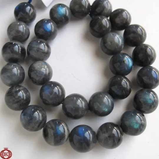 Labradorite Beads Smooth Round