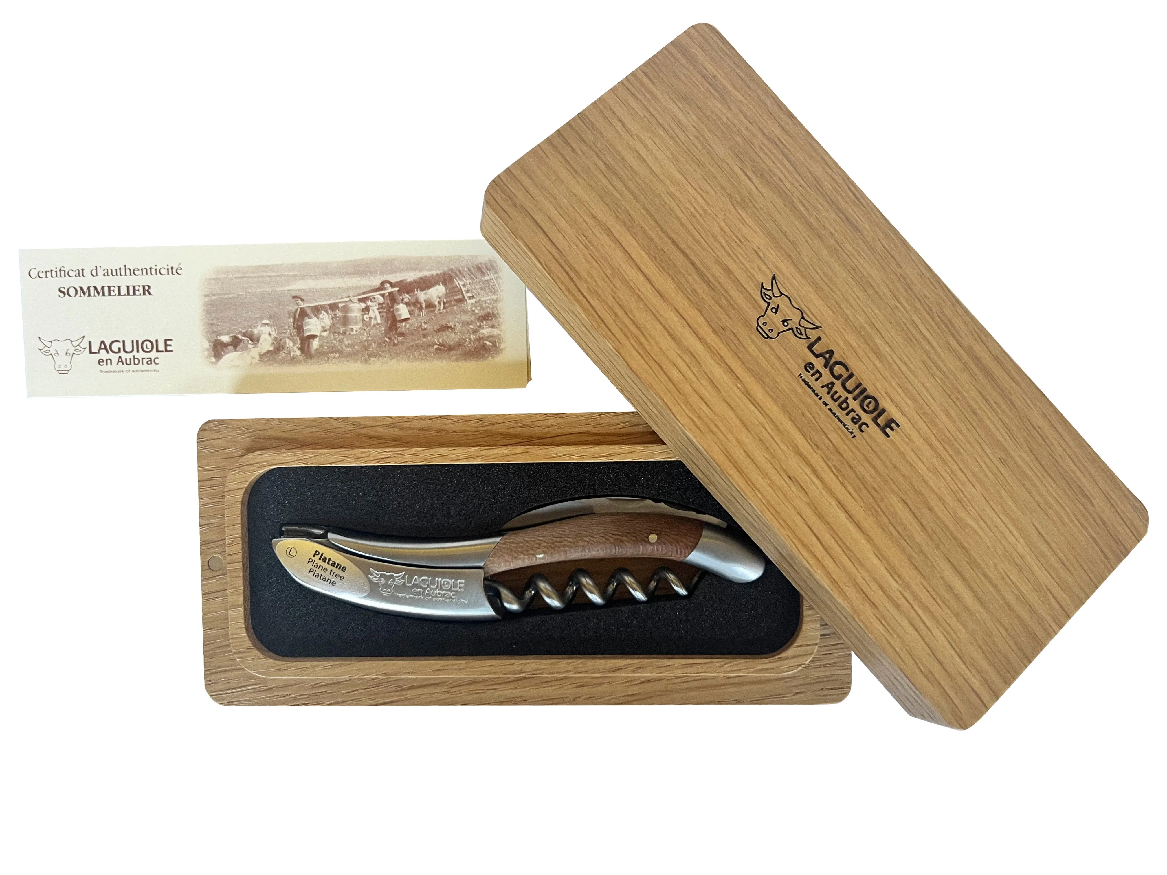 Laguiole en Aubrac Sommelier Waiter's Corkscrew with Sycamore Handle