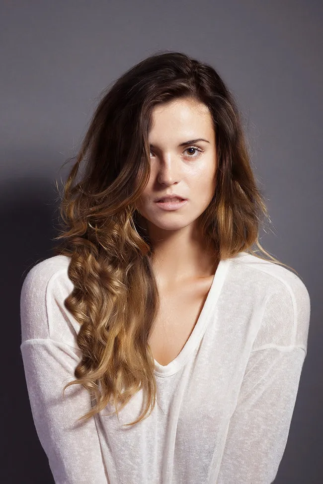 Light Golden Brown Balayage Machine Tied Wefts - Wavy Hair