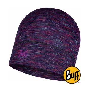 Lightweight Merino Wool Hat Shale Grey Multi Stripes
