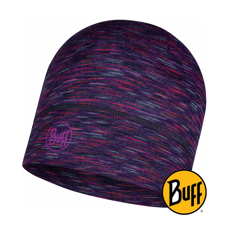 Lightweight Merino Wool Hat Shale Grey Multi Stripes
