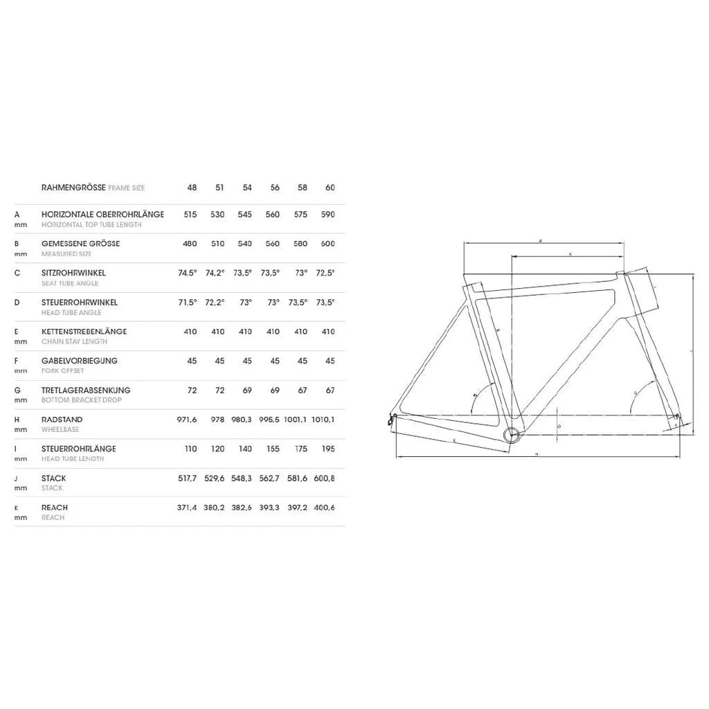 Lightweight Urgestalt Rim Brake Frameset - White - 56cm