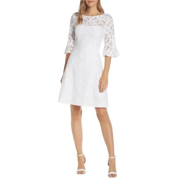 Lilly Pulitzer Allyson Lace Fit and Flare Short Dress Size 0 Bridal