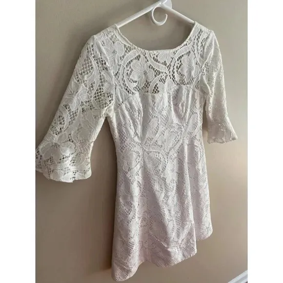 Lilly Pulitzer Allyson Lace Fit and Flare Short Dress Size 0 Bridal