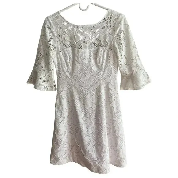Lilly Pulitzer Allyson Lace Fit and Flare Short Dress Size 0 Bridal