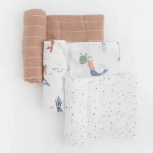 Little Unicorn Cotton Muslin Swaddle Set (Mermaids)
