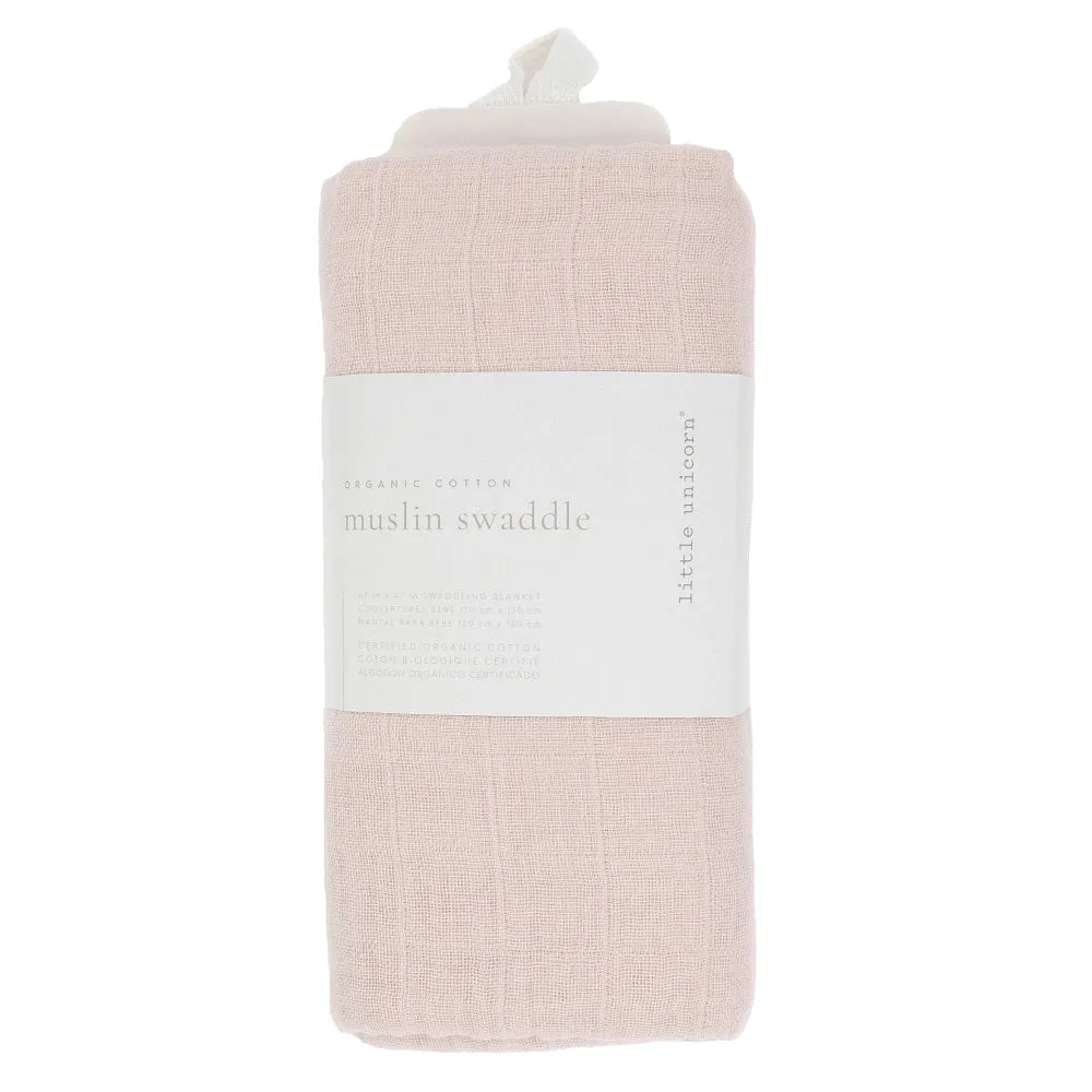 Little Unicorn Organic Cotton Muslin Swaddle Blanket (Rosie)