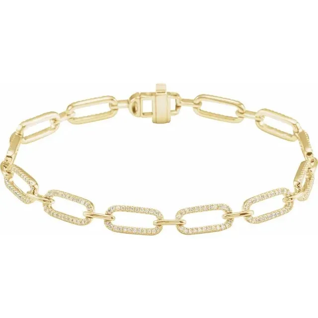 Locked Link Diamond Bracelet