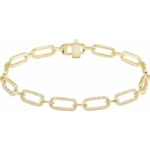 Locked Link Diamond Bracelet