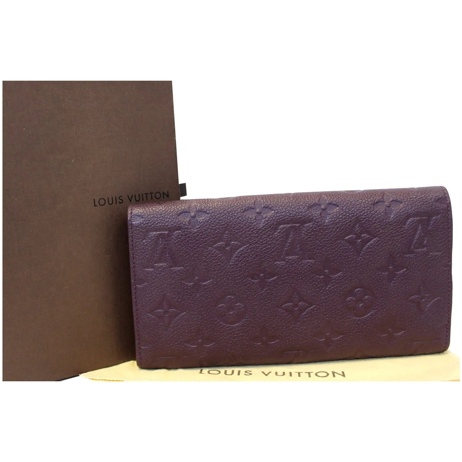 Louis Vuitton Empreinte Leather Trifold Wallet Purple
