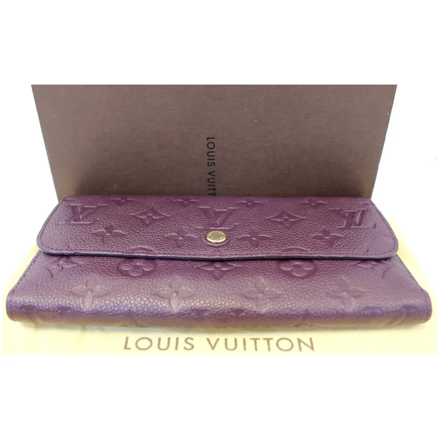 Louis Vuitton Empreinte Leather Trifold Wallet Purple