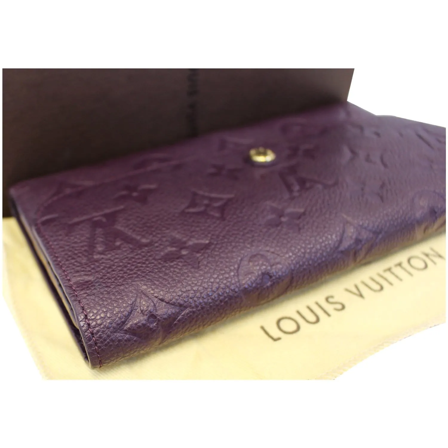 Louis Vuitton Empreinte Leather Trifold Wallet Purple