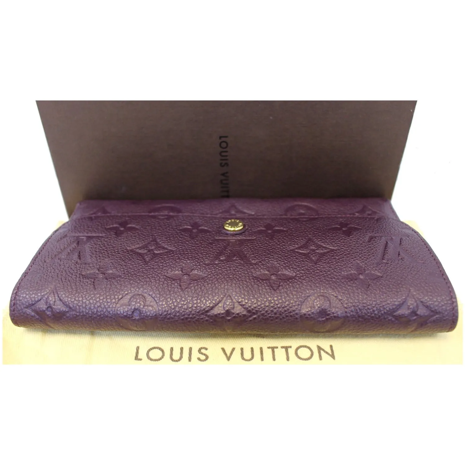 Louis Vuitton Empreinte Leather Trifold Wallet Purple