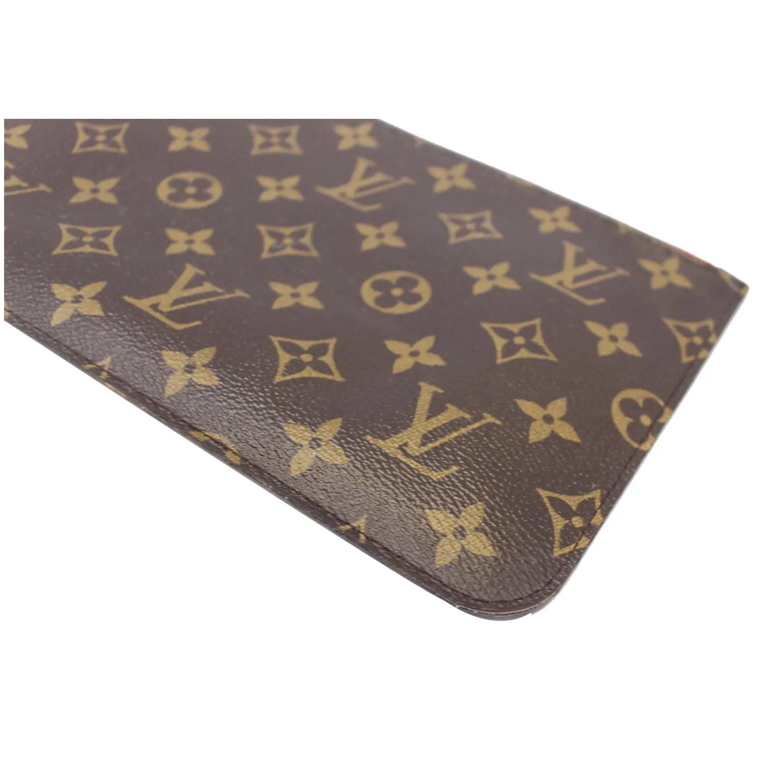 LOUIS VUITTON Pochette Wristlet Pouch Monogram Canvas Neverfull MM Brown