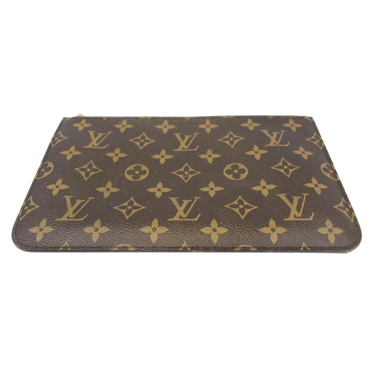 LOUIS VUITTON Pochette Wristlet Pouch Monogram Canvas Neverfull MM Brown