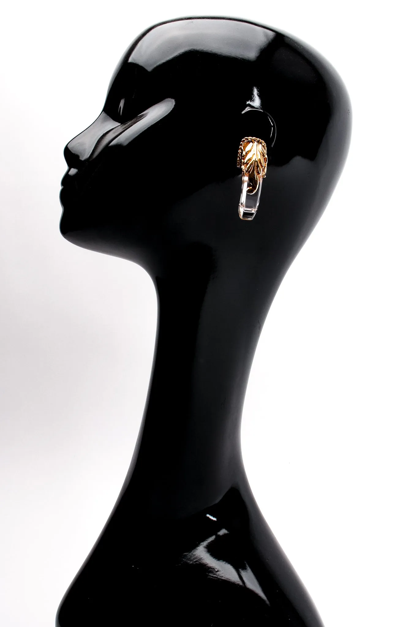 Lucite Baroque Half Hoop Earrings