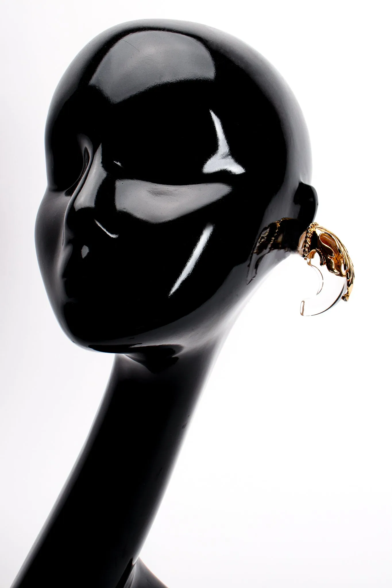 Lucite Baroque Half Hoop Earrings