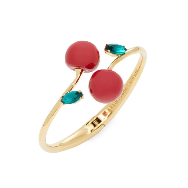 Ma Cherie Cherry Open Hinged Cuff Bracelet