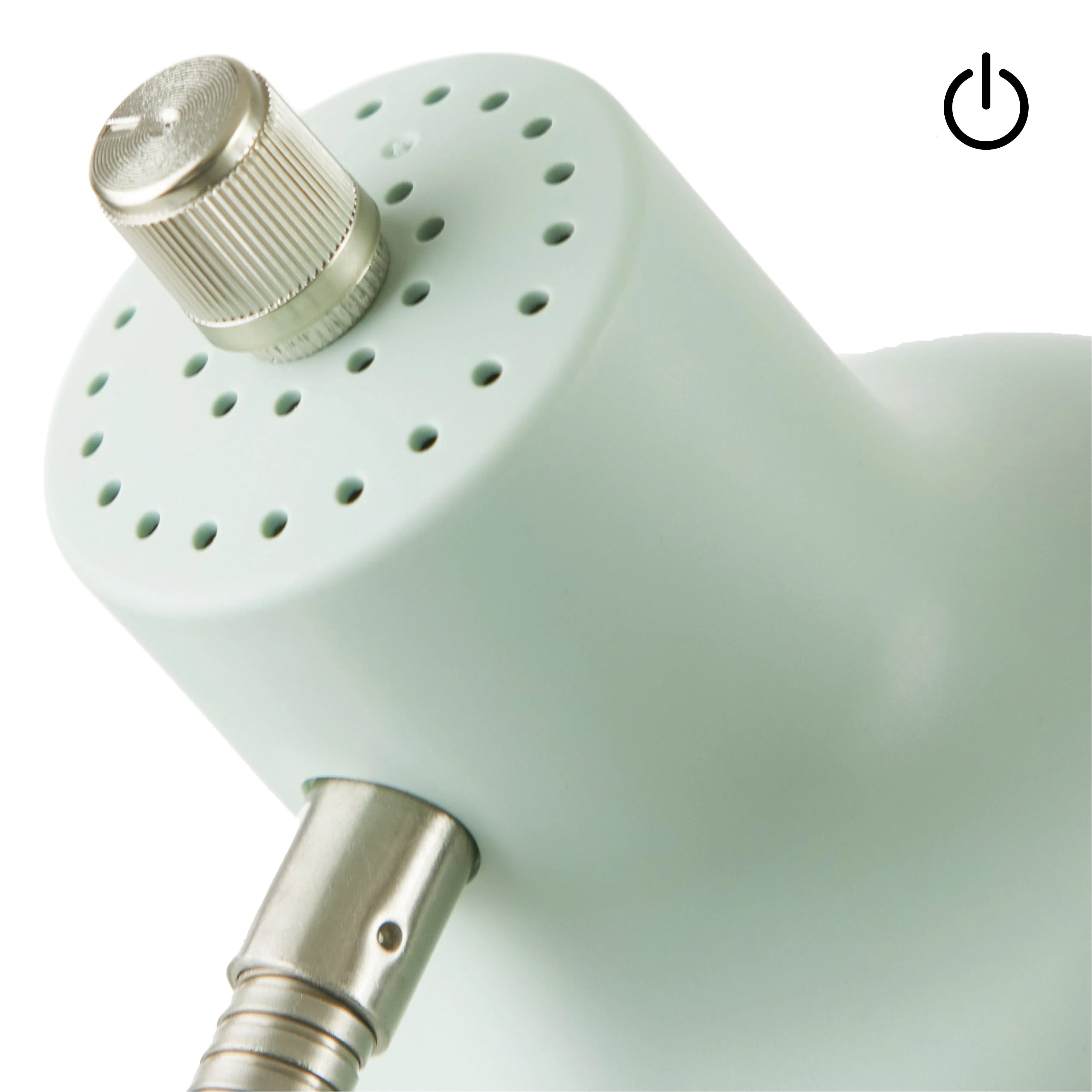 Mainstays LED Desk Lamp with Catch-All Base & AC Outlet, Matte Mint Green
