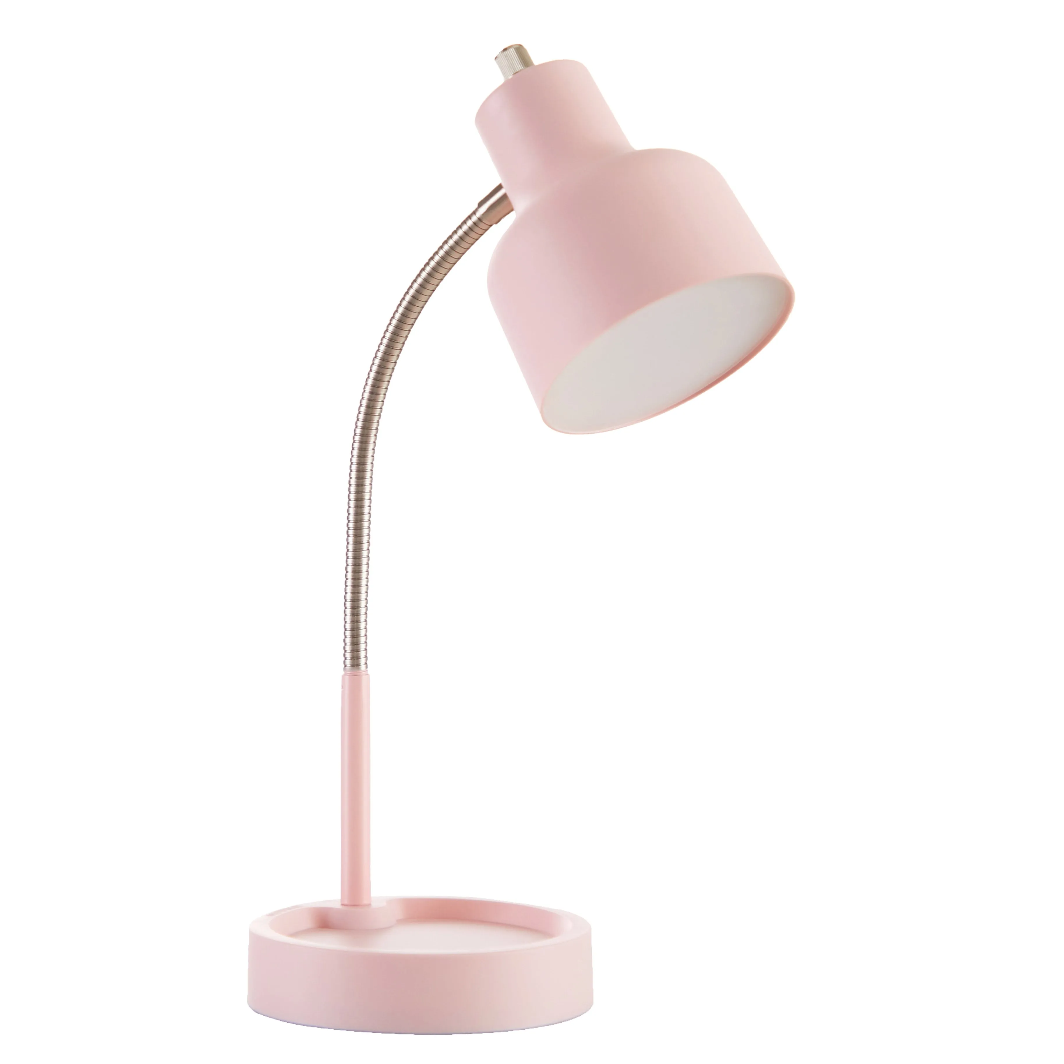 Mainstays LED Desk Lamp with Catch-All Base & AC Outlet, Matte Mint Green